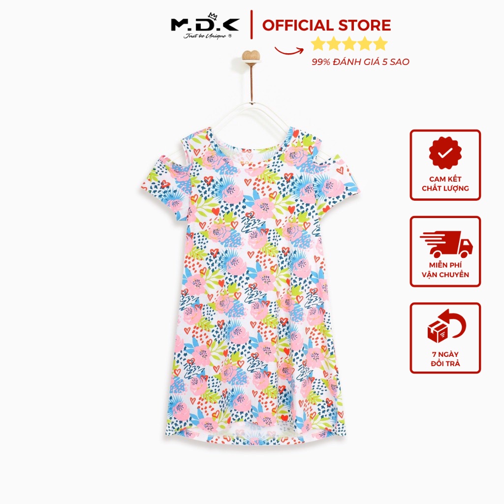 Áo đầm bé gái - Floral Garden Off-Shoulder M.D.K - xinh xắn, dễ thương