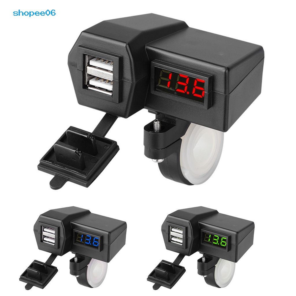 Đầu Sạc USB Kép Thông Minh QC3.0 Cho Điện Thoại Di Động Gắn Xe Máy