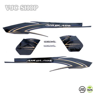 Bộ tem xe Airblade 2008 màu xanh