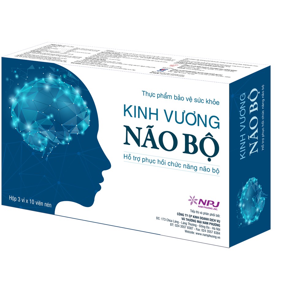 Kinh Vương Não Bộ - Giúp Hoạt Huyết Thông Mạch Tăng Cường Tuần Hoàn Não Hộp 30 Viên