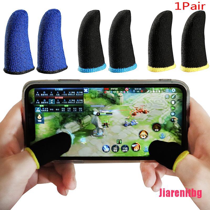 Jia❀1 Cặp Bao Ngón Tay Chống Mồ Hôi Chơi Game Điện Thoại Cảm Ứng