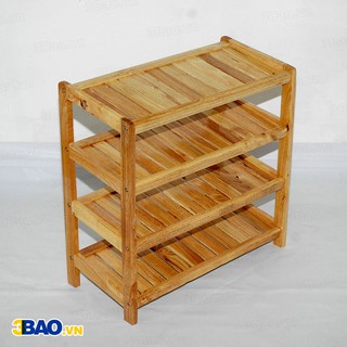 Kệ giày gỗ cao su 4 tầng 62cm