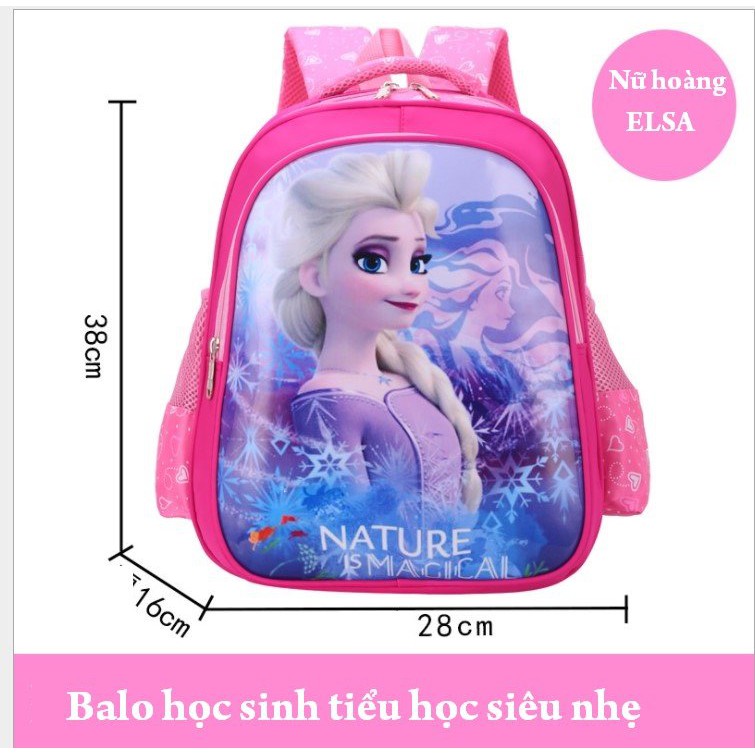 [Mã 256FMCGSALE giảm 8% đơn 500K] Balo đi học cho bé ELSA chất liệu chống thấm, balo siêu nhẹ cho học sinh 5-8 tuổi