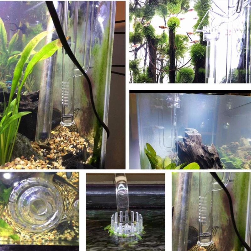 COLO  skimmer Glass lily pipe spin surface inflow outflow 13/17mm aquarium water plant tank filter  Fish Tank Filter