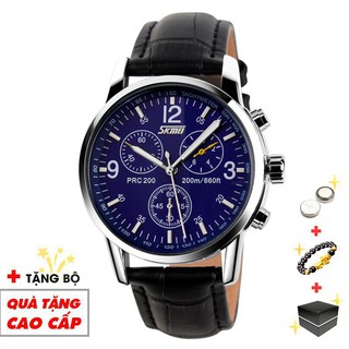 AWD LDYI Đồng hồ nam SKMEIL 3 máy, 3 kim cực đẹp, cá tính dây thép cao cấp không gỉ 12 22