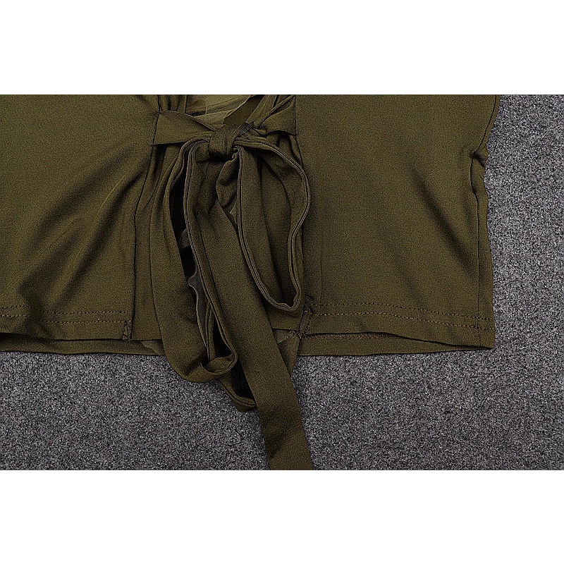 Áo Sơ Mi Tay Dài Thắt Nơ Ruy Băng Phối Lưới Có Khóa Cài Quyến Rũ Dành Cho Nữ