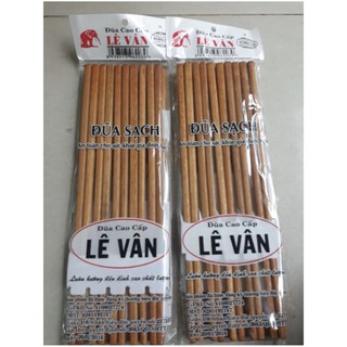 Đũa gỗ lê vân 1 bịch 10 đôi vàng sáng