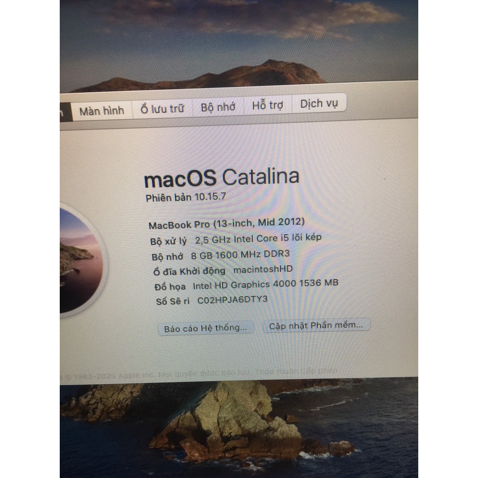 Macbook Pro (13.3 Inch, 2012)  - Core i5 / RAM 8GB / SSD 256GB