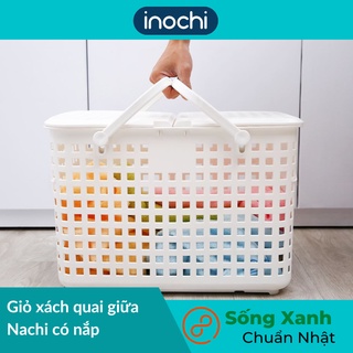 Giỏ xách quai giữa Nachi có nắp - Giao màu ngẫu nhiên