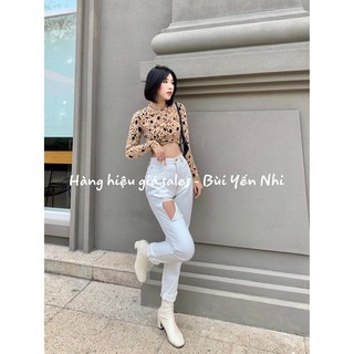 Áo da beo dài tay F21