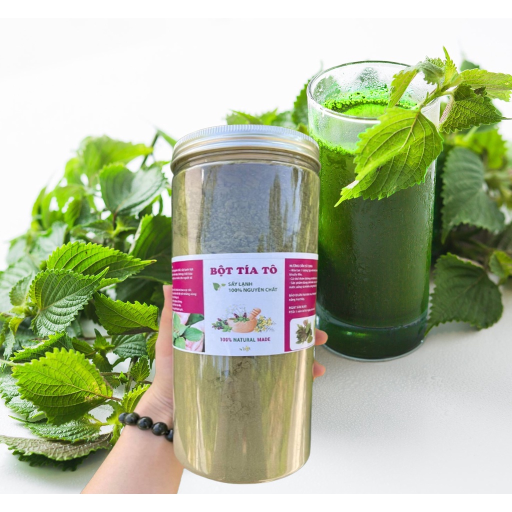 Hộp 500g Bột rau tía tô nguyên chất sấy lạnh hàng mới 2022