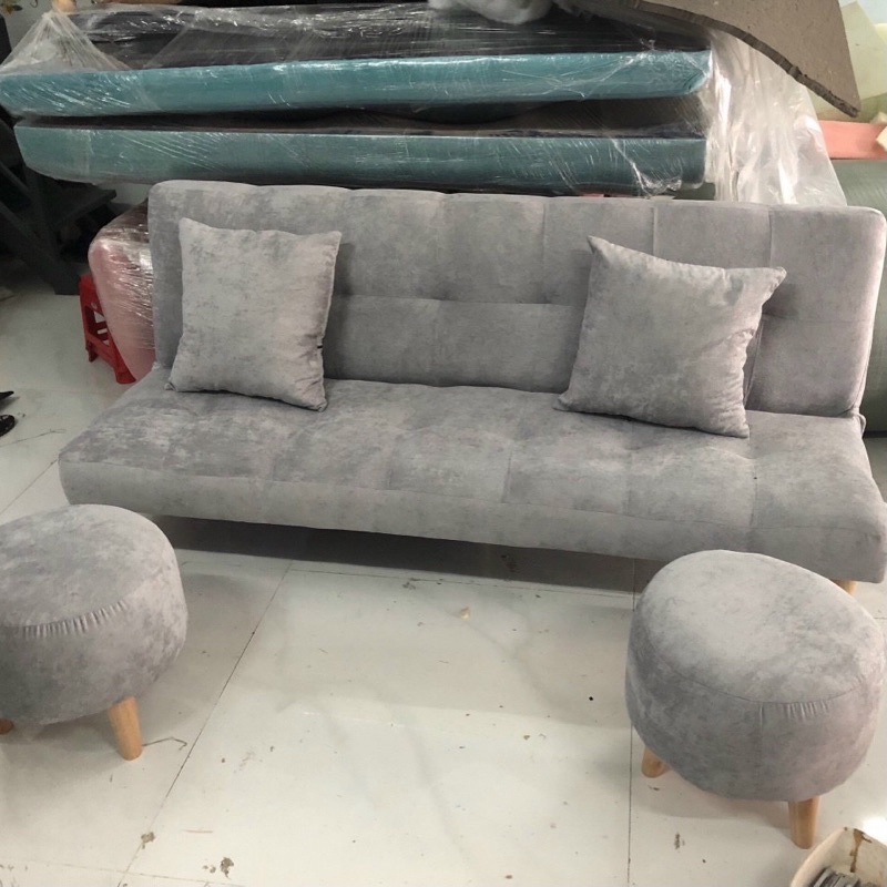 ghế sofa bed giường nằm gấp gọn chất vải nhập khẩu cao cấp gồm 5 chân gỗ chịu lực tốt Trường Mai