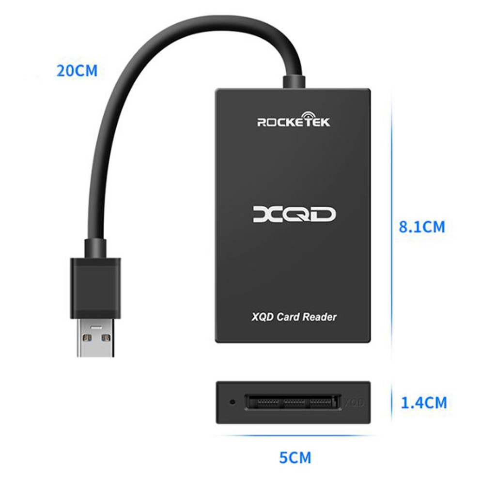 Đầu đọc thẻ nhớ XQD và SD chuẩn USB 3.0 thương hiệu Rocketek