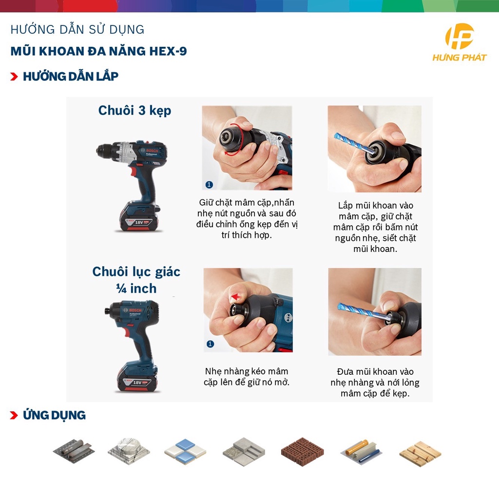 Mũi khoan đa năng Bosch Hex 9