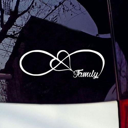 Decal dán trang trí thân xe & cửa sổ in chữ " Family " fhue _ sáng tạo