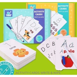 Thẻ chữ số clean wipe book