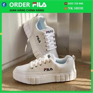 Giày fila sandblast low màu trắng chính hãng 100%