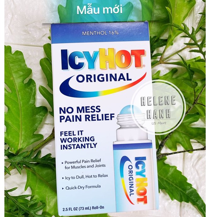 Dầu nóng dạng lăn Icy Hot Medicated No Mess Applicator 73ml của Mỹ