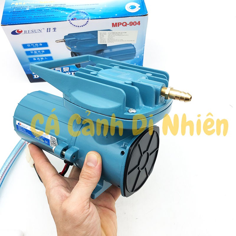 Máy sủi thổi khí oxy 60W Resun MPQ-904 chạy bình ắc quy 12V