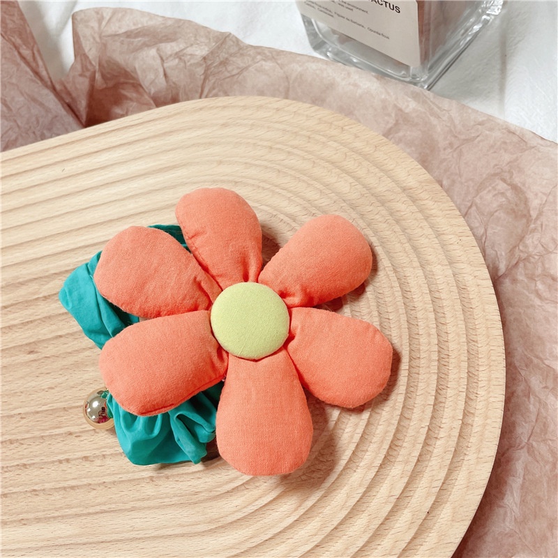 Dây buộc tóc hình hoa ngọt ngào dễ thương phong cách Hàn Quốc