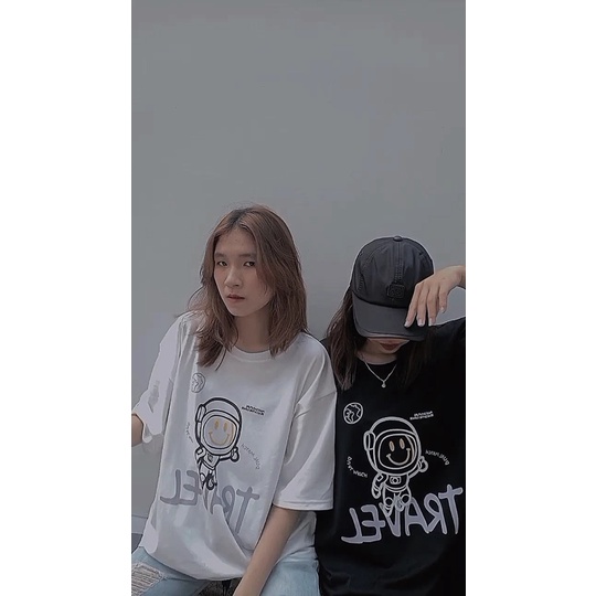 Áo Thun Tay Lỡ Space travel, Form rộng oversize, áo phông unisex, chất liệu Cotton - KKIM Shop