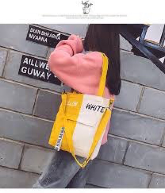 Túi tote nữa màu thời trang