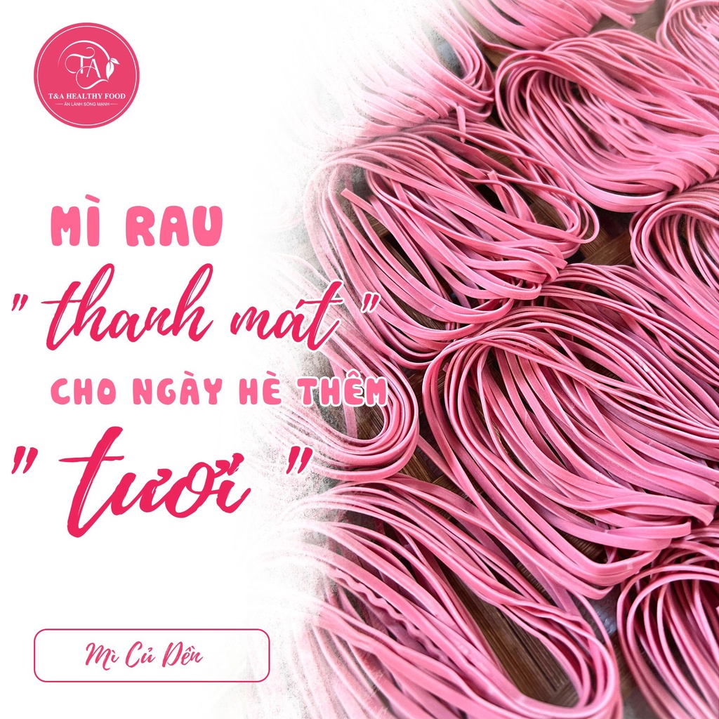Mì Tươi Củ Dền Hữu Cơ Ta Food Eat Clean Giảm Cân, Ăn Chay, Thực Dưỡng, Bổ Sung Vitamin, Chất Xơ, Dễ Tiêu Hóa 250G