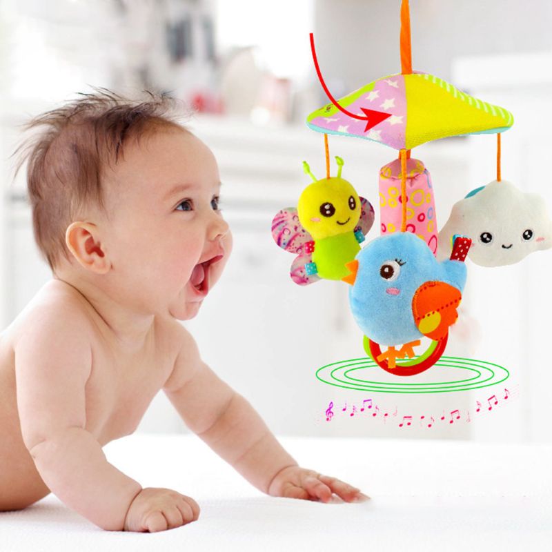 Đồ Chơi Treo Xe Đẩy Em Bé Hình Động Vật Dễ Thương