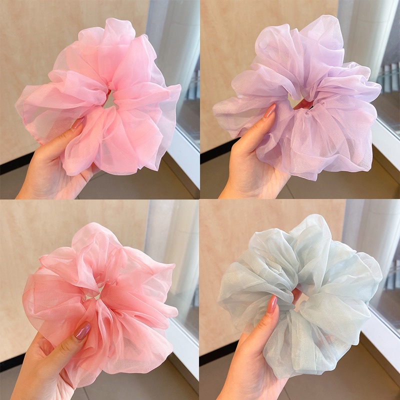 Dây buộc tóc FREESHIP cột tóc scrunchies vải cỡ lớn nhiều màu phong cách Hàn Quốc dành cho nữ PK118