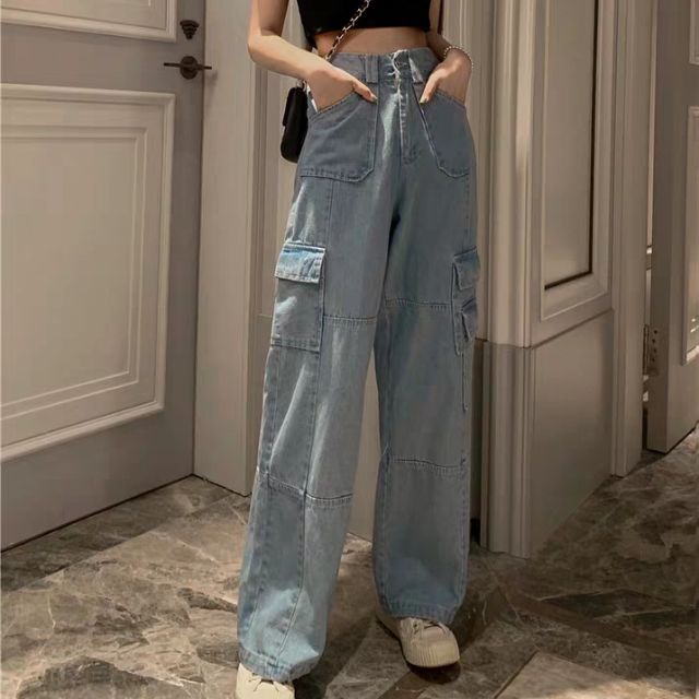 Quần jeans ulzzang ống rộng cá tính 2019 KÈM 4 ẢNH THẬT CUỐI