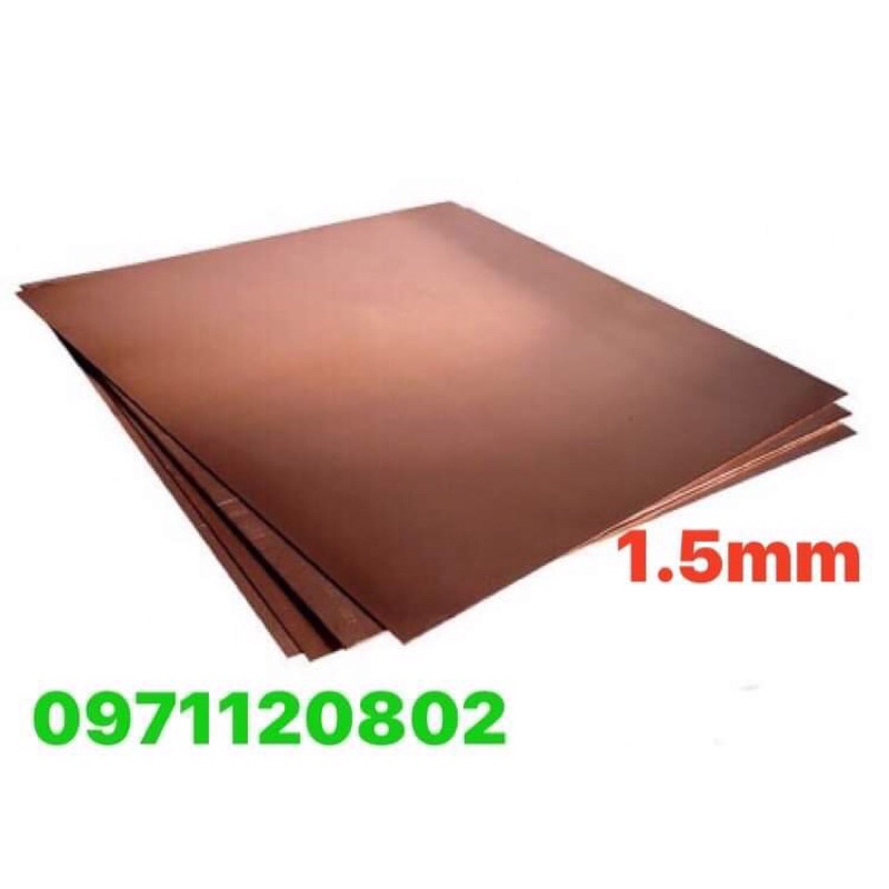 Đồng đỏ tấm kích thước 200mm*600mm*1.5 mm