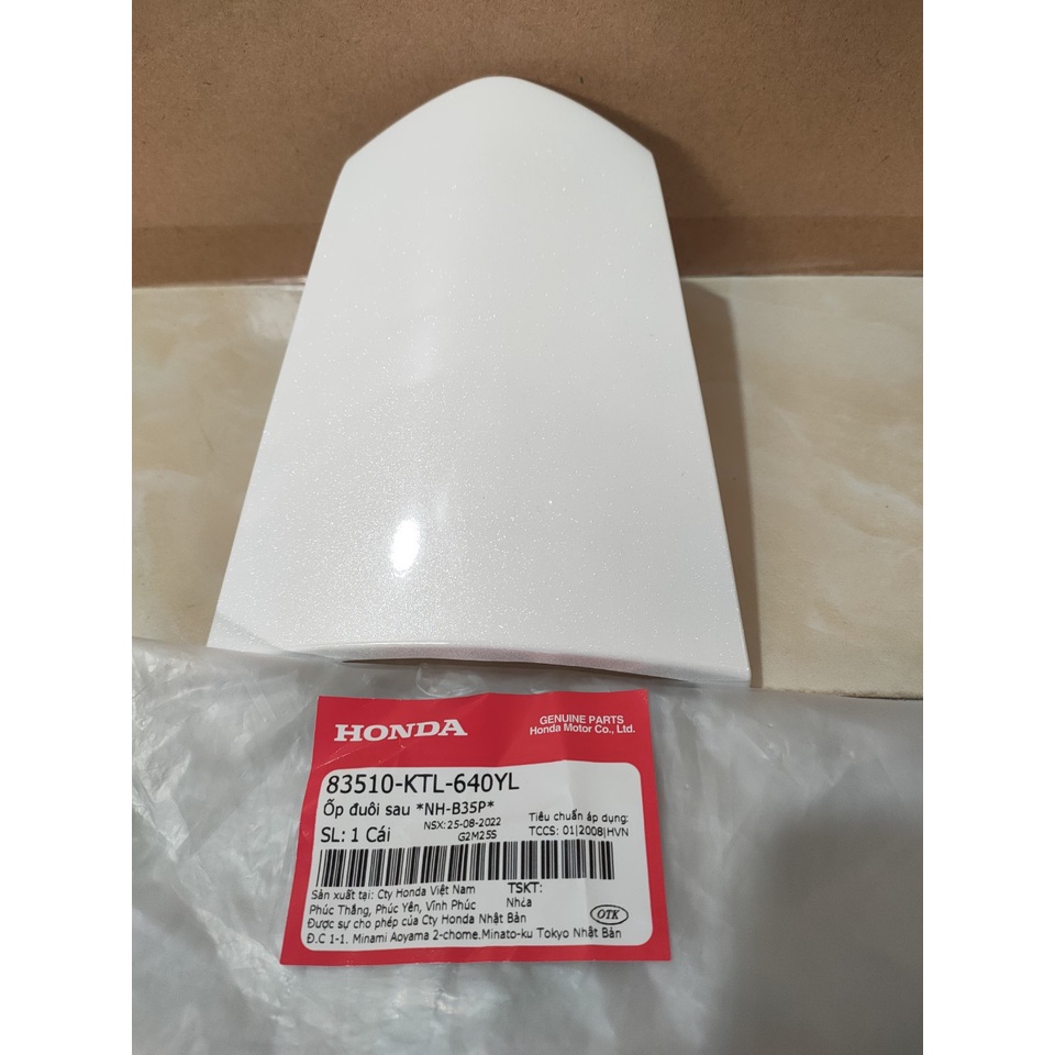 Ốp đuôi sau - mui rùa HONDA WAVE A100 năm 2011 màu Trắng. *NH-B35P* 83510KTL640YL