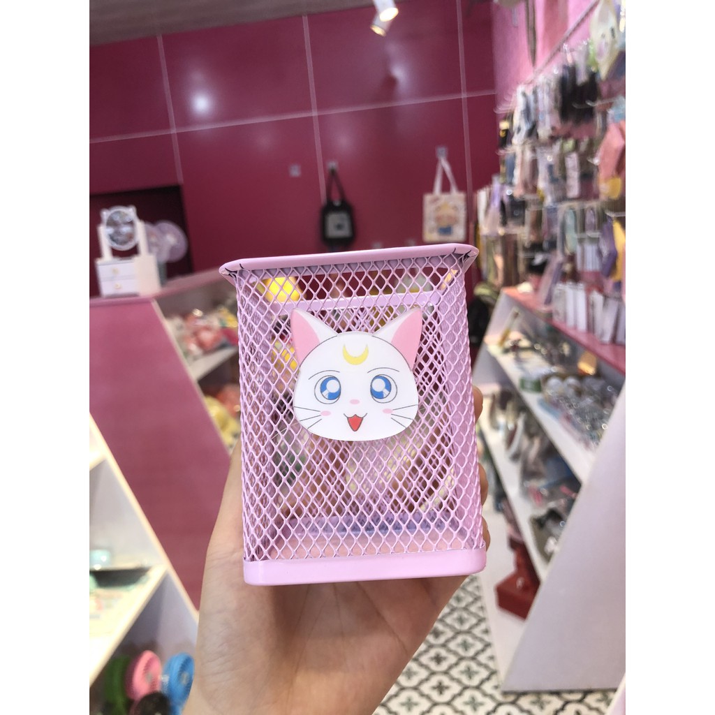 Giỏ đựng bút đa năng sắt hồng siêu dễ thương | BigBuy360 - bigbuy360.vn