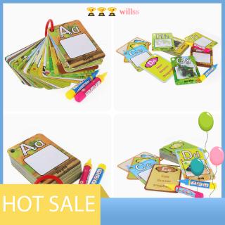 26 Alphabetic English Learning Card Magic Pen Set Water Drawing Painting Board Toys Early