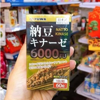 Viên Uống Chống Đột Quỵ Và Tai Biến Natto Kinase 6000FU Yuwa Nhật Bản 60 Viên