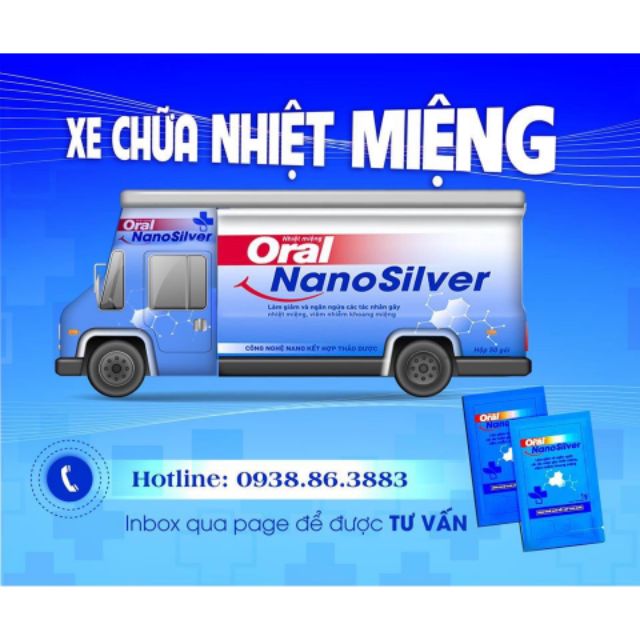 Oral NanoSilver bôi nhiệt miệng cực kỳ hiệu quả (hộp 50 gói)