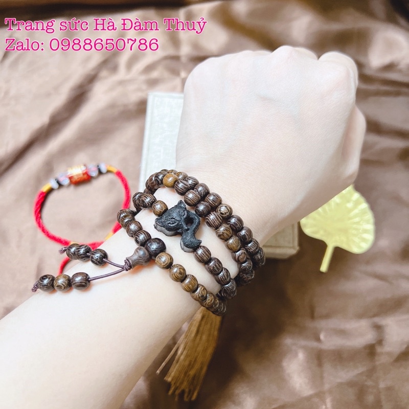 Vòng trầm hương 108 hạt mix Charm Hồ Ly Tình Duyên Tài Lộc 🍀🍀🍀