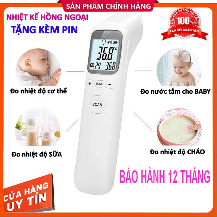 Máy Đo Nhiệt Kế Hồng Ngoại CK-T1803 Đo Nhiệt Độ Siêu Nhanh, Bảo Vệ Sức Khỏe Cho Cả Gia Đình