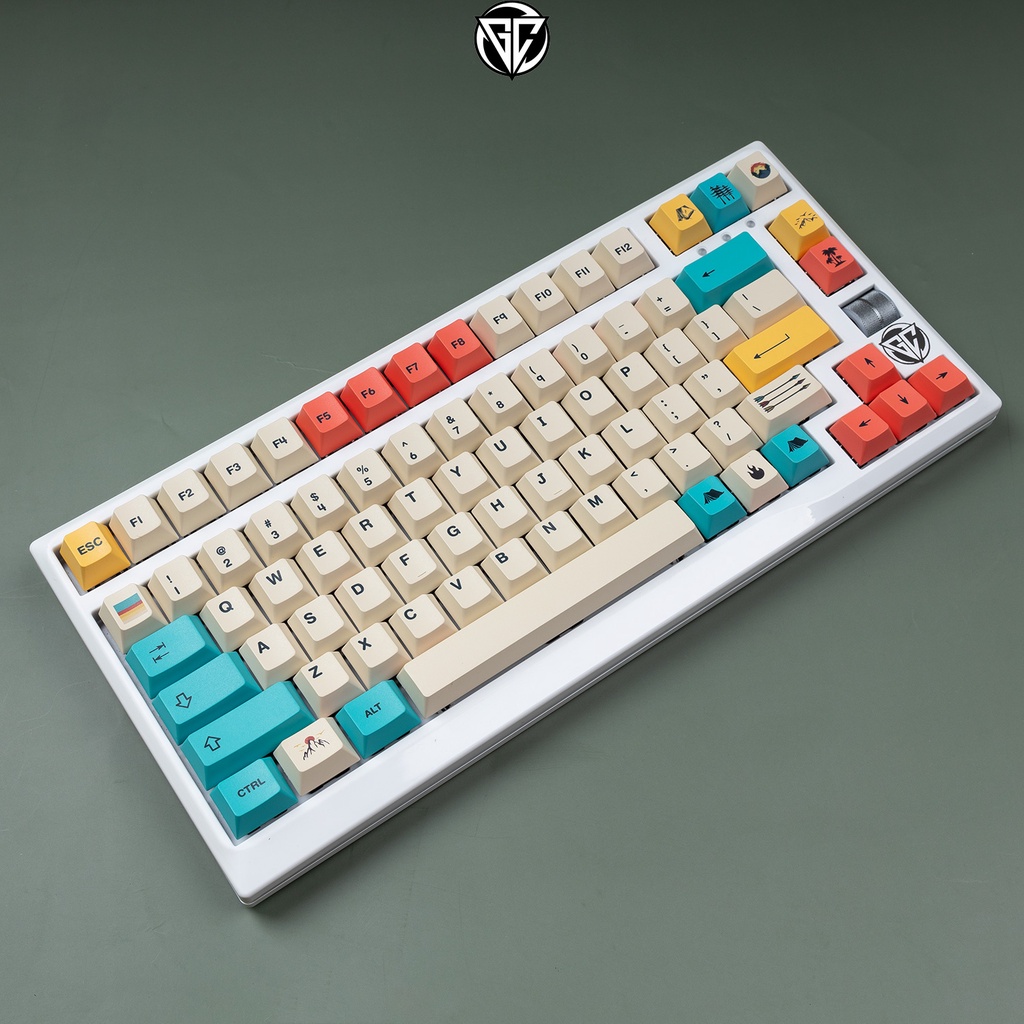 Keycap 80s Wild Life 111 nút bàn phím cơ Thick PBT Cherry Profile