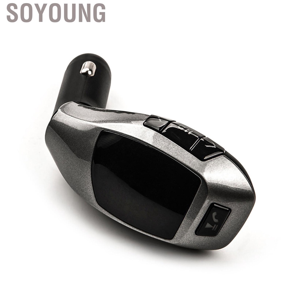 Soyoung Wireless Bluetooth FM Transmitter Radio Adapter for Car Support Small Micro Memory Card MP3 Format Music