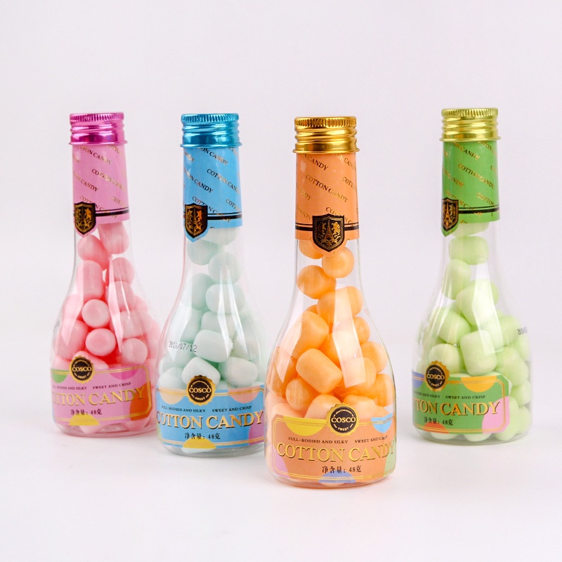 [ Mềm ngon ] Combo 9 chai Kẹo Socola bông sữa đóng chai sâm panh nhỏ/ Kẹo socola marshmallow chai 48g ăn vặt đã nghiền