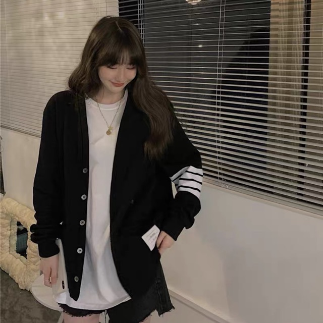 Áo cardigan 3 sọc