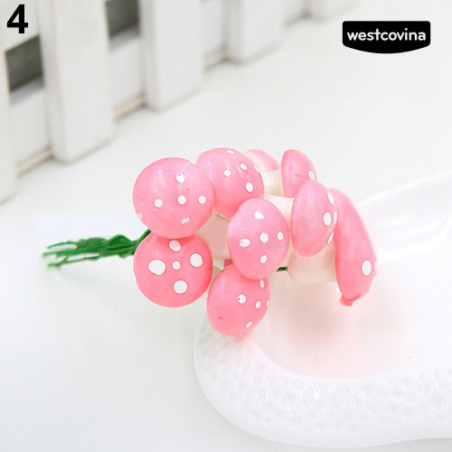 Bộ 10 mô hình nấm mini dùng trang trí nhà búp bê xinh xắn