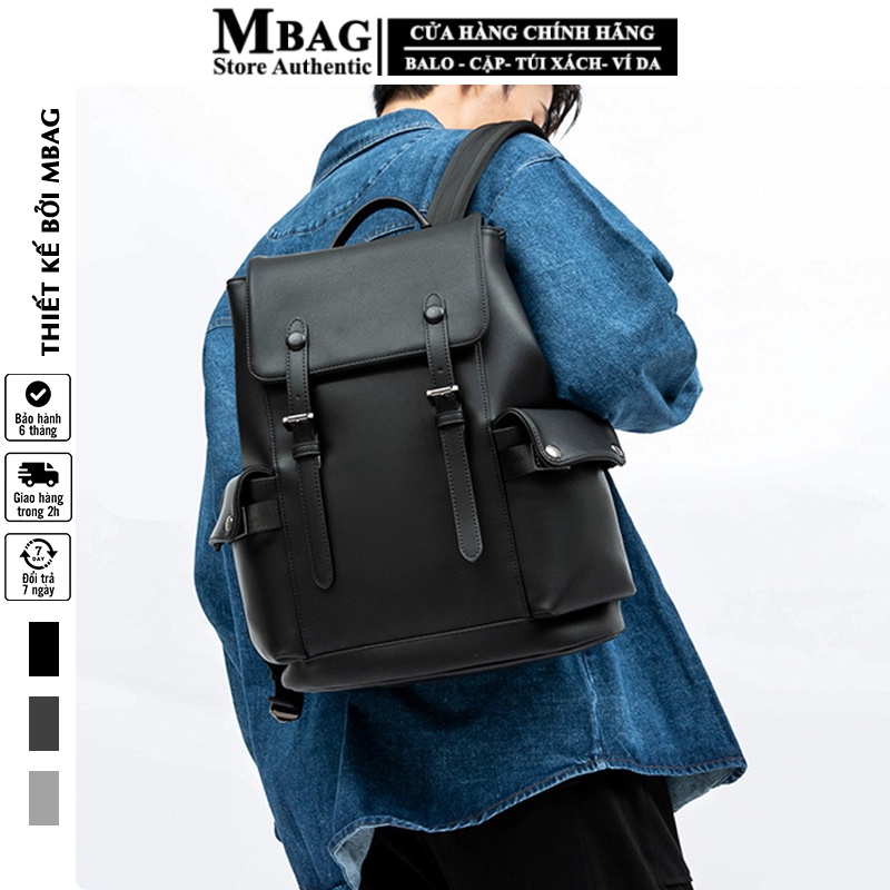 Balo nam, Balo da thời trang MFashion MF366 da cao cấp, chống thấm nước, size lớn