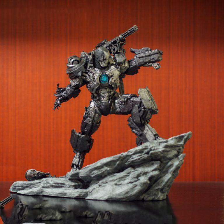 Mô Hình War Machine Iron-Man Marvel Bằng Chất Liệu Nhựa Resin - Cao 18cm