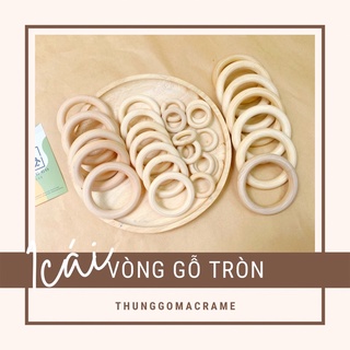 Vòng gỗ tròn/lục lạc gỗ phụ liện thủ công, đồ chơi handmade