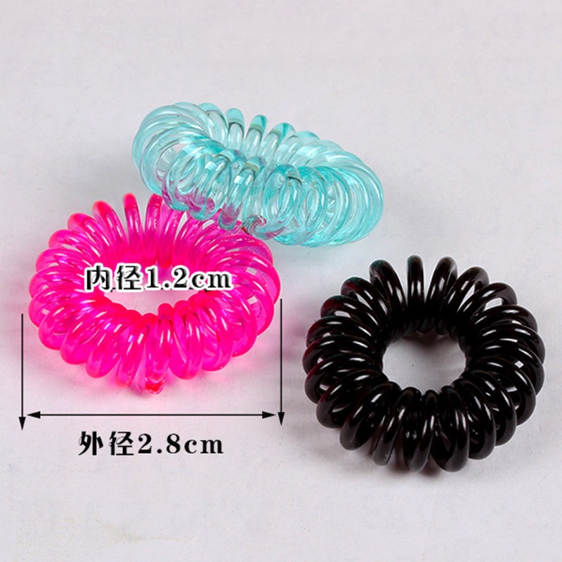 Bộ 10 dây buộc tóc hình lò xo co giãn tốt trong suốt