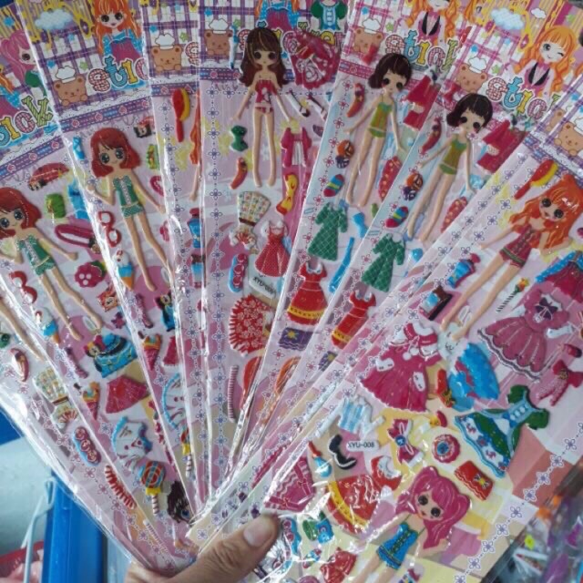 Miếng hình dán búp bê ( 3D )
