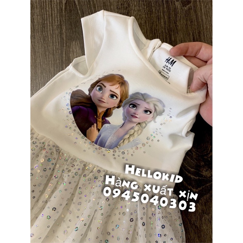 váy trắng elsa sequin