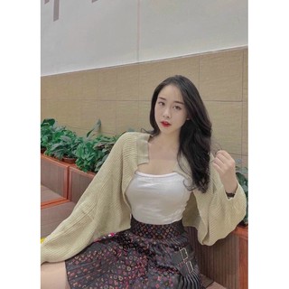 áo khoác len croptop (ảnh thật)